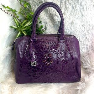 💜 BRIGHTON Hand shoulder Bag purse croc Joelle